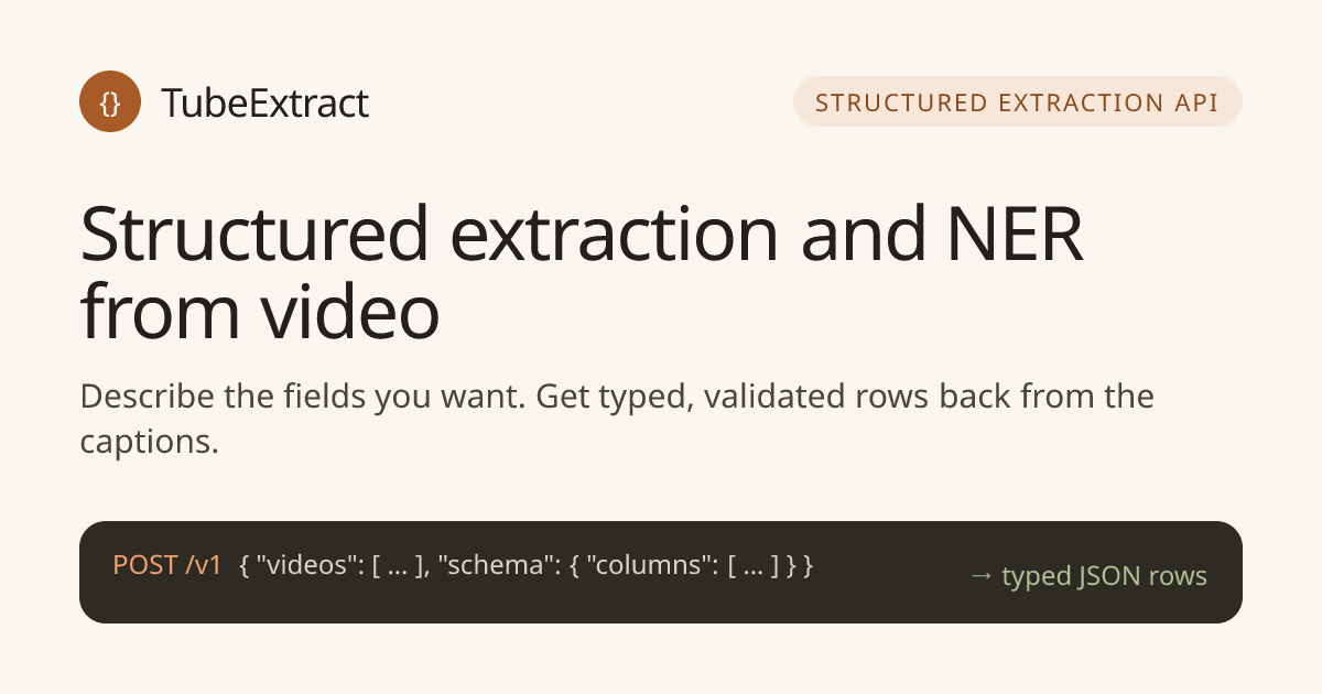 I Applied Structured Data Extraction to YouTube Videos and Built a Pipeline + Free Dataset